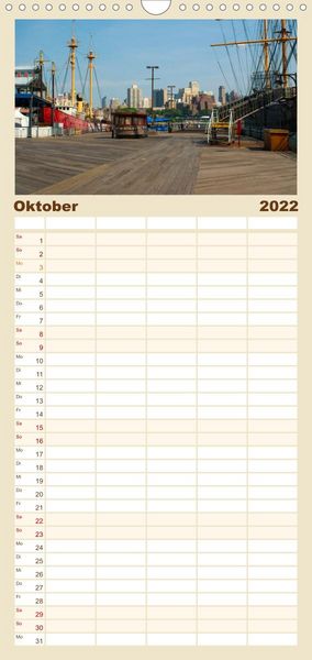 Produktbild: Familienplaner Ansichten einer Stadt: New York (Wandkalender 2022 , 21 cm x 45 cm, hoch)