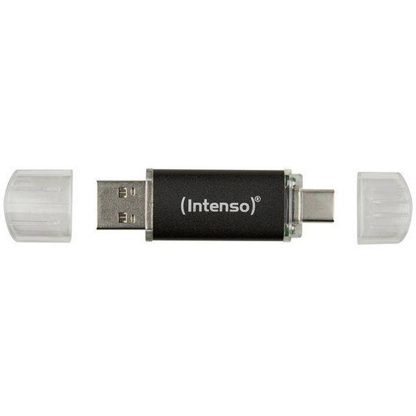 Produktbild: Intenso Twist Line USB-Stick 64 GB Anthrazit 3539490 USB-A, USB-C&reg;, USB-A (USB 3.1 Gen 1)