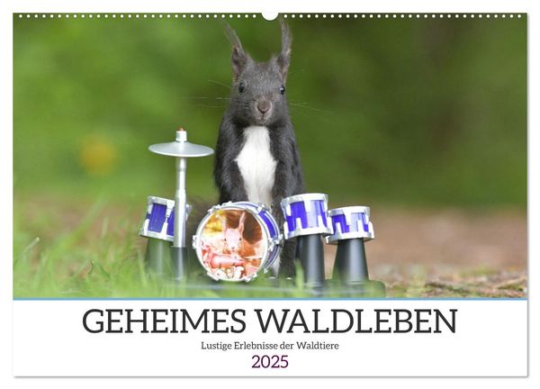 Geheimes Waldleben (Wandkalender 2025 DIN A2 quer), CALVENDO Monatskalender