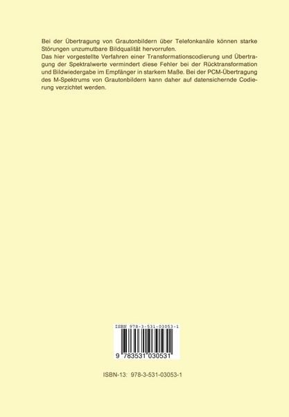 Produktbild: St&ouml;rsichere &Uuml;bertragung transformierter Bilddaten