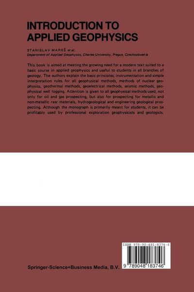 Produktbild: Introduction to Applied Geophysics