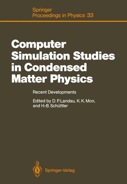 Produktbild: Computer Simulation Studies in Condensed Matter Physics