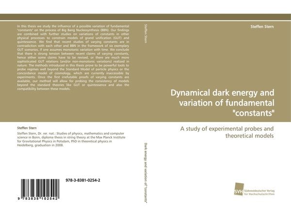Dynamical dark energy and variation of fundamental 'constants'; Taschenbuch von Steffen Stern, Südwestdeutscher Verlag für Hochschulschriften,