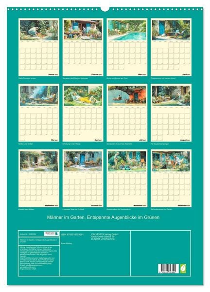 Produktbild: M&auml;nner im Garten. Entspannte Augenblicke im Gr&uuml;nen (Wandkalender 2027 DIN A2 hoch), CALVENDO Monatskalender