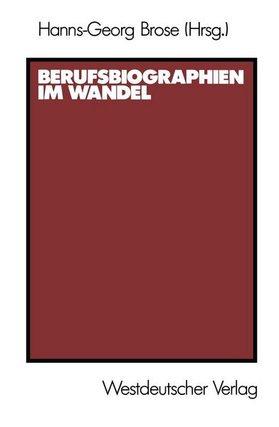 Produktbild: Berufsbiographien im Wandel