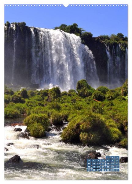 Produktbild: Wasserf&auml;lle S&uuml;damerikas - Iguazu Wasserf&auml;lle (Wandkalender 2026 DIN A2 hoch), CALVENDO Monatskalender