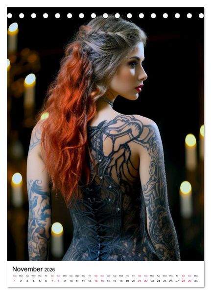 Produktbild: Tattoo Tales (Desk Calendar 2026 DIN A5 portrait), CALVENDO 12 Month DeskCalendar