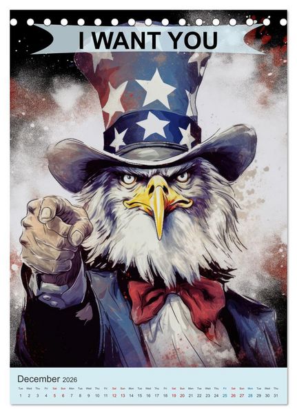 Produktbild: I want you animals (Desk Calendar 2026 DIN A5 portrait), CALVENDO 12 Month DeskCalendar