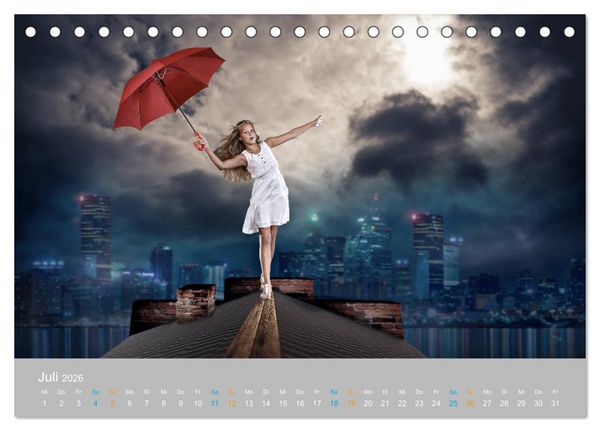 Produktbild: Fantastisch und surreal - Landschaften (Tischkalender 2026 DIN A5 quer), CALVENDO Monatskalender