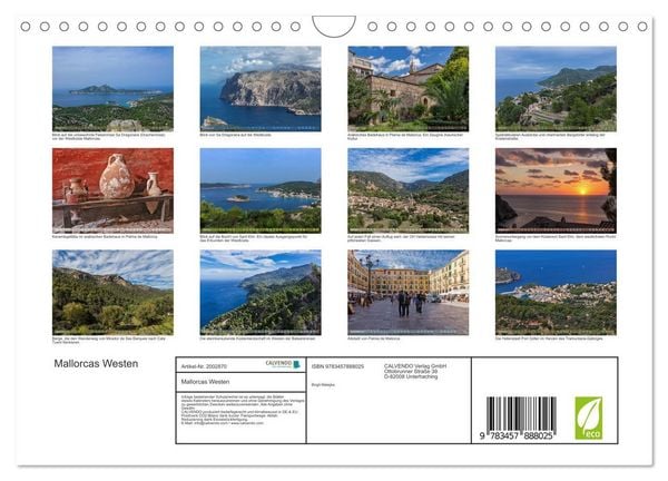Produktbild: Mallorcas Westen (Wandkalender 2026 DIN A4 quer), CALVENDO Monatskalender