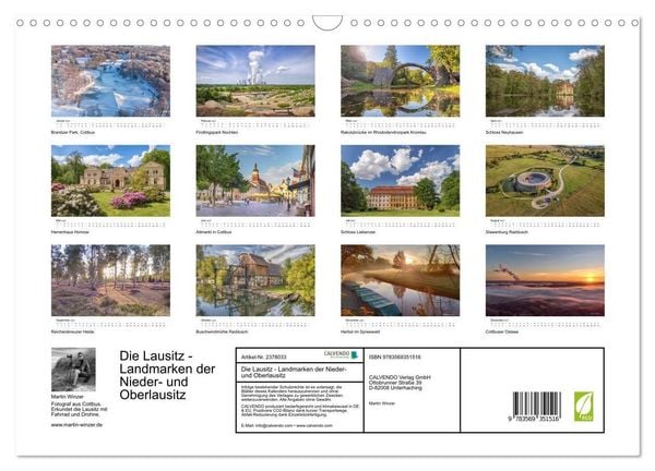 Produktbild: Die Lausitz - Landmarken der Nieder- und Oberlausitz (Wandkalender 2027 DIN A3 quer), CALVENDO Monatskalender