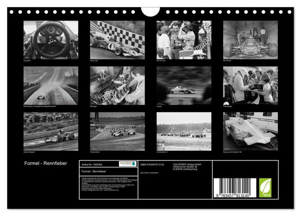 Produktbild: Formel - Rennfieber (Wandkalender 2026 DIN A4 quer), CALVENDO Monatskalender