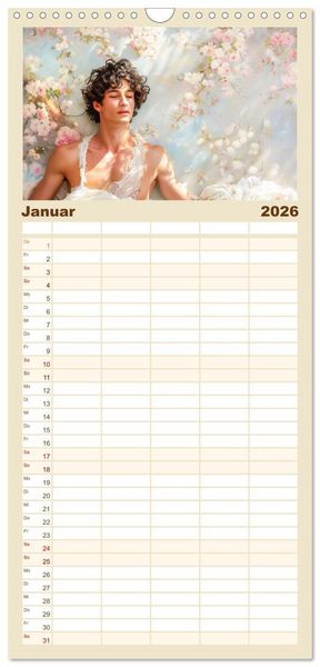 Produktbild: Familienplaner 2026 - G&ouml;tter in Menschengestalt mit 5 Spalten (Wandkalender, 21 x 45 cm) CALVENDO