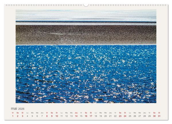 Produktbild: La mer sous le ciel (Calendrier mural 2026 DIN A2 vertical) calendrier de bureau