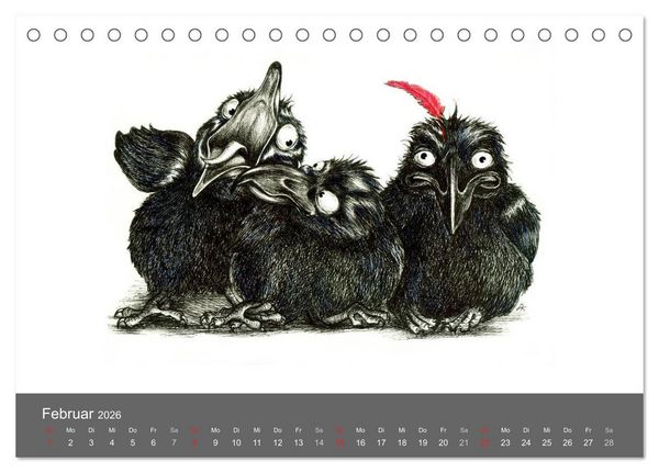 Produktbild: owls & friends 2026 (Tischkalender 2026 DIN A5 quer), CALVENDO Monatskalender