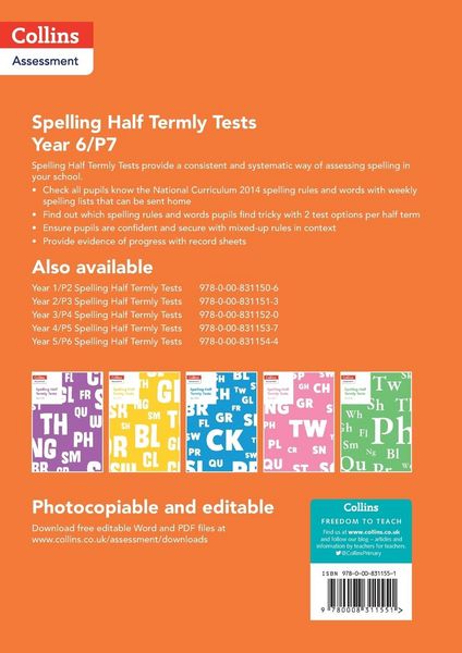 Produktbild: Year 6/P7 Spelling Half Termly Tests