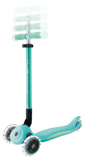 Produktbild: GLOBBER ELITE GLOW LIGHTS dunkelmint, mit Leuchtrollen und Glow-Effekt