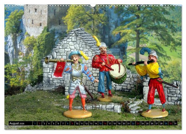 Produktbild: Landsknechte und Ritter im Modell (Wandkalender 2026 DIN A2 quer), CALVENDO Monatskalender