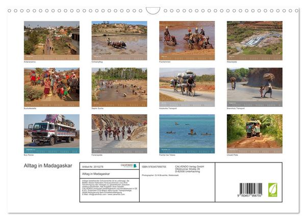 Produktbild: Alltag in Madagaskar (Wandkalender 2026 DIN A3 quer), CALVENDO Monatskalender