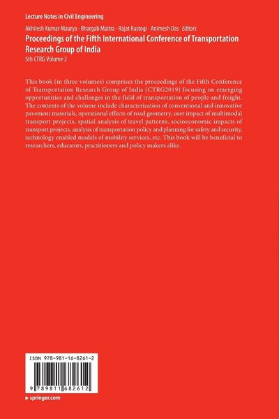 Produktbild: Proceedings of the Fifth International Conference of Transportation Research Group of India