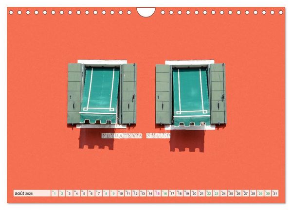 Produktbild: Burano et Minimalisme (Calendrier mural 2026 DIN A4 vertical), CALVENDO calendrier mensuel