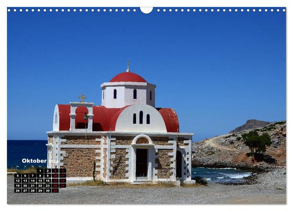 Produktbild: Kapellen und Kirchen auf Kreta (Wandkalender 2026 DIN A3 quer), CALVENDO Monatskalender