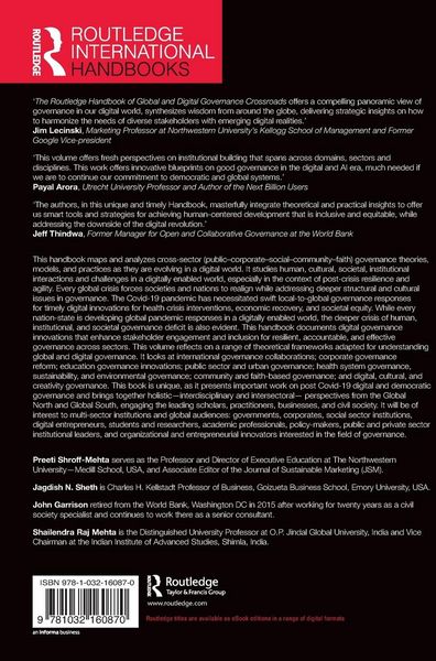 Produktbild: The Routledge Handbook of Global and Digital Governance Crossroads