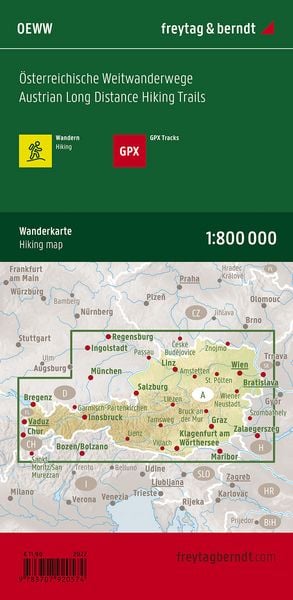 Produktbild: freytag & berndt Wanderkarte OEWW &Ouml;sterreichische Weitwanderwege 1:800.000