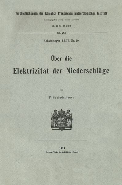 Produktbild: &Uuml;ber die Elektrizit&auml;t der Niederschl&auml;ge