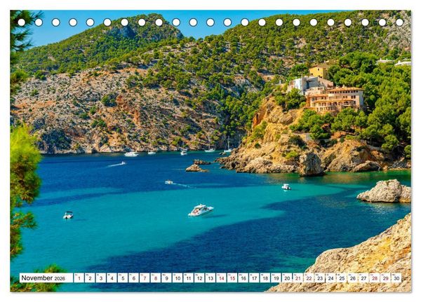 Produktbild: Mallorca - Sch&ouml;ne Impressionen der Insel (Tischkalender 2026 DIN A5 quer), CALVENDO Monatskalender
