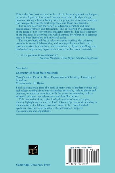Produktbild: Chemical Synthesis of Advanced Ceramic Materials