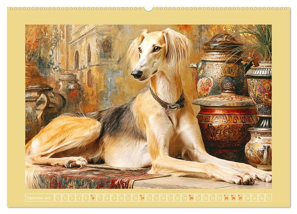 Produktbild: Windhunde. Seelenfl&uuml;sterer zwischen Anmut, Tempo und Stille (hochwertiger Premium Wandkalender 2026 DIN A2 quer), Kunstdruck in Hochglanz