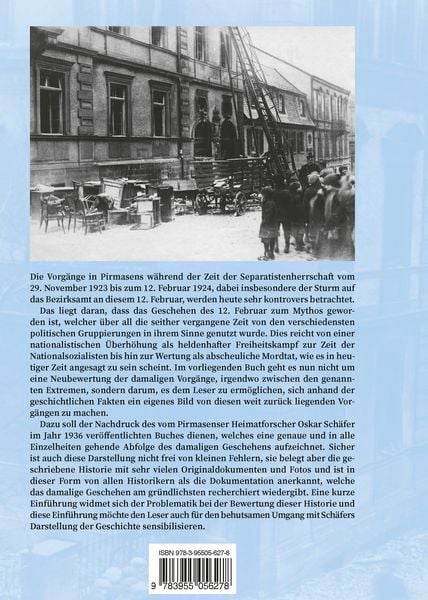Produktbild: Die Pirmasenser Separatistenzeit 1923 &ndash; 1924