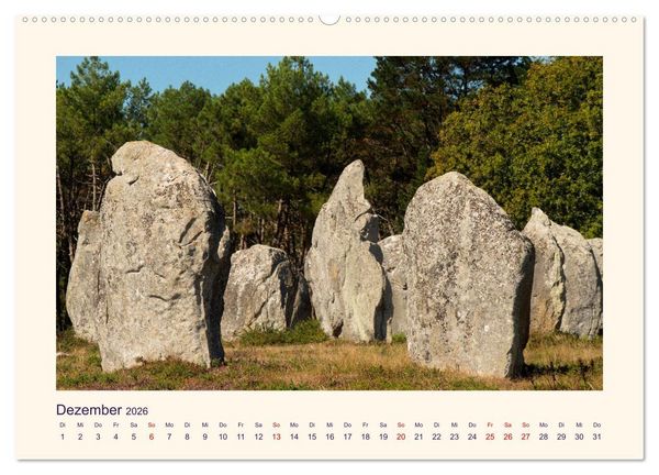 Produktbild: Menhire der Bretagne (Wandkalender 2026 DIN A2 quer), CALVENDO Monatskalender