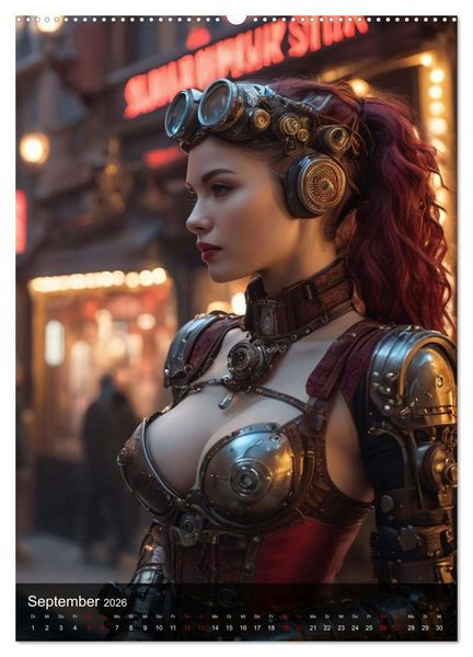 Produktbild: Steampunk - Stadtleben - Rotlichtviertel (Wandkalender 2026 DIN A2 hoch), CALVENDO Monatskalender