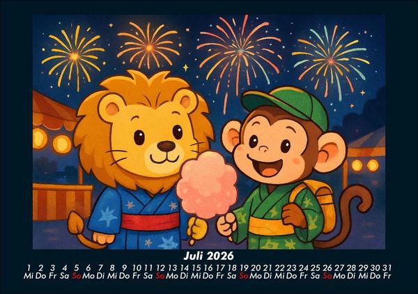 Produktbild: Buschi & Milo - Reise durch Japan 2026 Fotokalender DIN A5