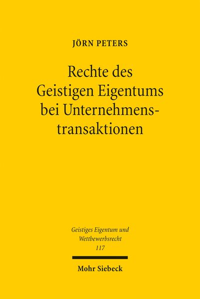 Produktbild: Rechte des Geistigen Eigentums bei Unternehmenstransaktionen