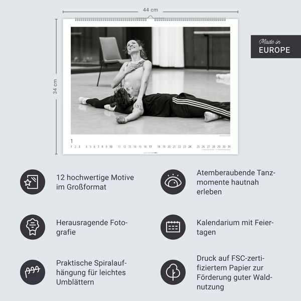 Produktbild: Ballettsaal - Stuttgarter Ballett Kalender 2027 - Stuttgarter Ballett