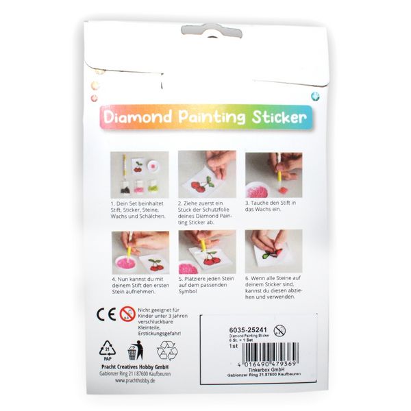 Produktbild: Diamond Painting Sticker Weihnachten 6 St&uuml;ck