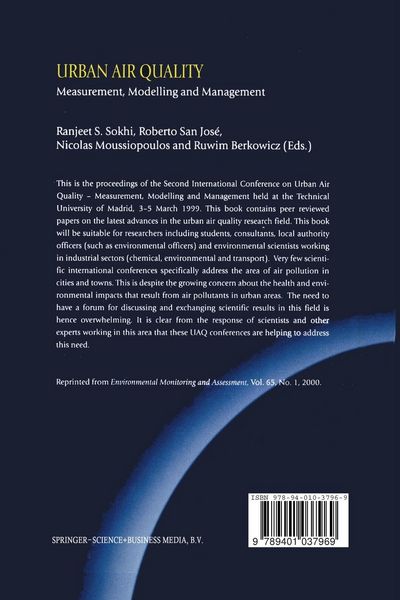 Produktbild: Urban Air Quality: Measurement, Modelling and Management