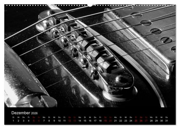 Produktbild: Regelwerke - Details alter E-Gitarren (hochwertiger Premium Wandkalender 2026 DIN A2 quer), Kunstdruck in Hochglanz