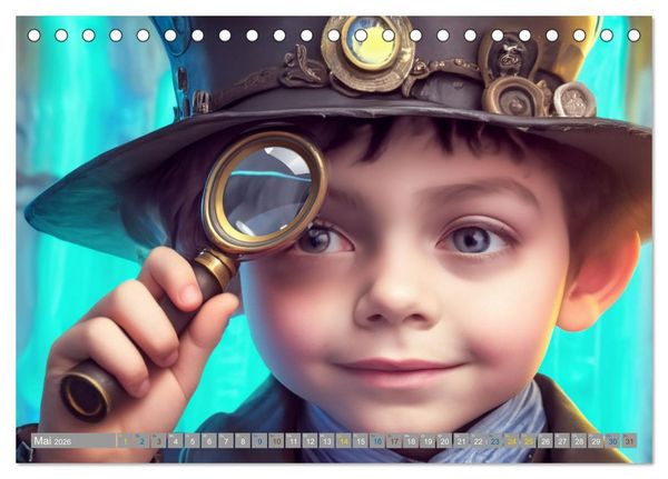 Produktbild: Starke Jungen - Steampunk Welten (Tischkalender 2026 DIN A5 quer), CALVENDO Monatskalender