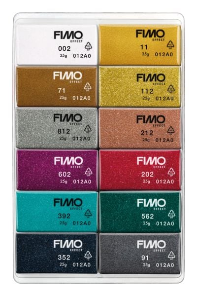 Produktbild: STAEDTLER FIMO ofenh&auml;rtende Modelliermasse FIMO effect 8013 Sparkle Colours, 12 x 25g Halbbl&ouml;cken