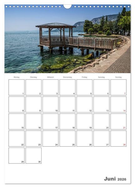 Produktbild: GARDASEE Terminplaner (Wandkalender 2026 DIN A3 hoch), CALVENDO Monatskalender