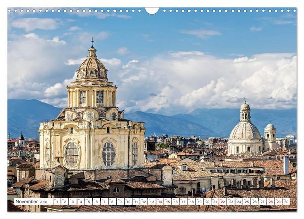 Produktbild: Turin - Zwischen Kaffeeh&auml;usern und K&ouml;nigsschl&ouml;ssern (Wandkalender 2026 DIN A3 quer), CALVENDO Monatskalender