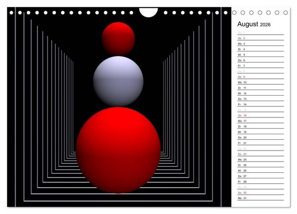 Produktbild: Mit Geometrie durch das Jahr (Wandkalender 2026 DIN A4 quer), CALVENDO Monatskalender