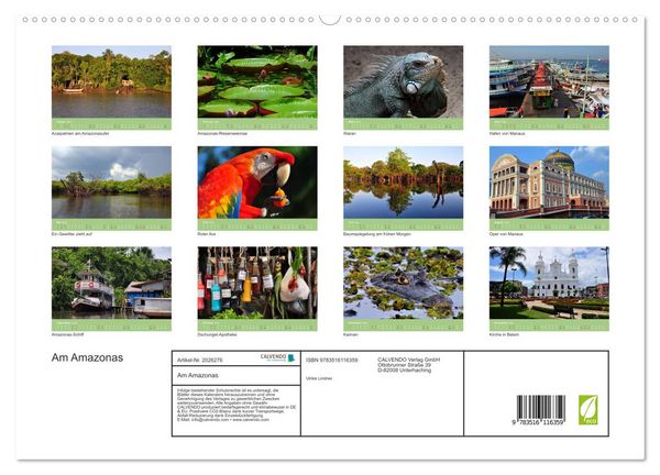 Produktbild: Am Amazonas (hochwertiger Premium Wandkalender 2026 DIN A2 quer), Kunstdruck in Hochglanz