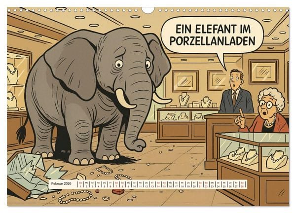 Produktbild: Tierischer Humor im Alltag (Wandkalender 2026 DIN A3 quer), CALVENDO Monatskalender