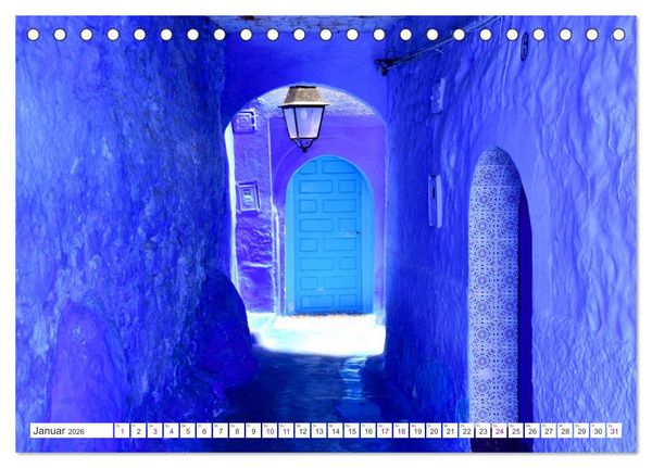 Produktbild: Chefchaouen - Blue Details (Tischkalender 2026 DIN A5 quer), CALVENDO Monatskalender