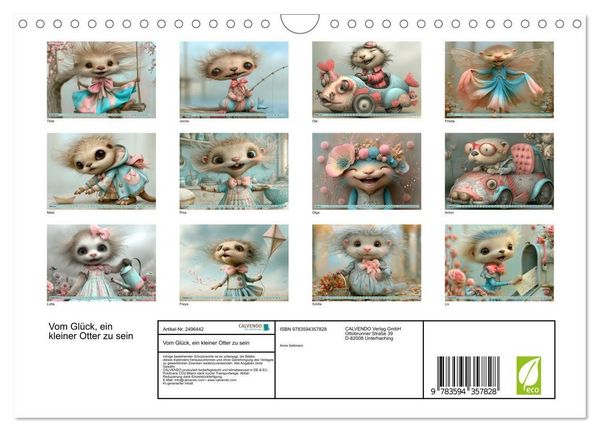 Produktbild: Vom Gl&uuml;ck, ein kleiner Otter zu sein (Wandkalender 2027 DIN A4 quer), CALVENDO Monatskalender